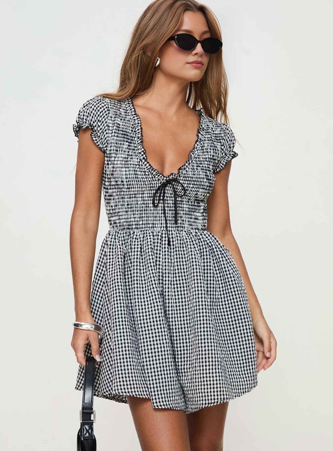 Babydoll Gingham Playsuit (Buy 2 Free Shipping)