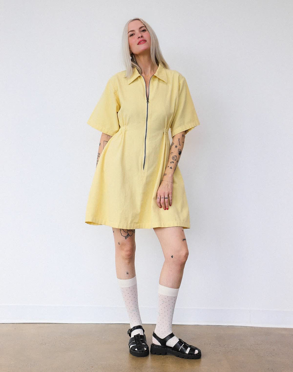 Utility Cinched Zip Dress (Buy 2 Free Shipping)