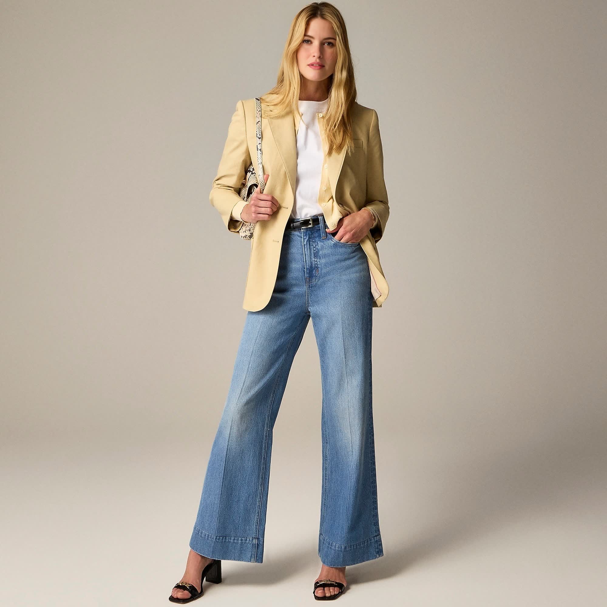 Wide Leg Denim Trouser (Buy 2 Free Shipping)