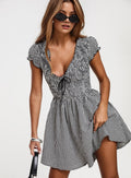 Babydoll Gingham Playsuit (Buy 2 Free Shipping)