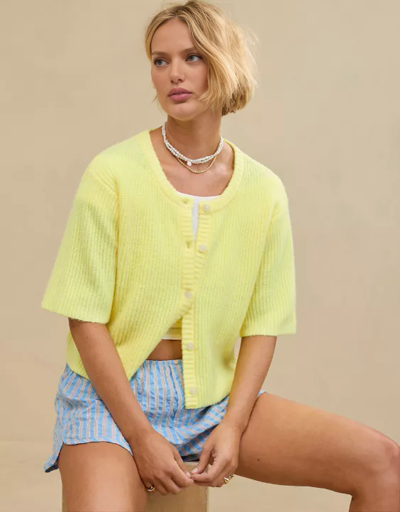 Unreal Short Sleeve Cardigan (Buy 2 Free Shipping)