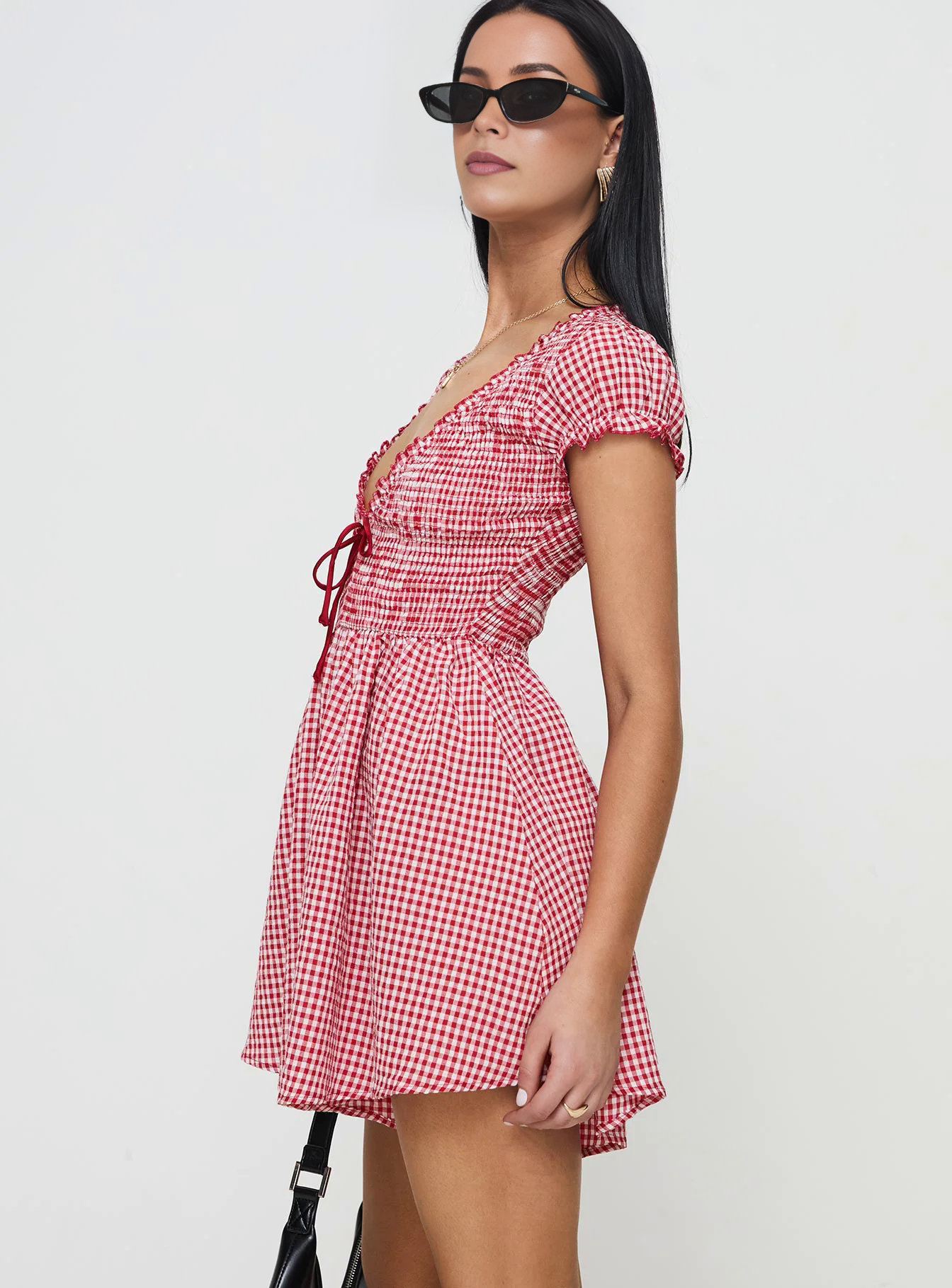 Babydoll Gingham Playsuit (Buy 2 Free Shipping)