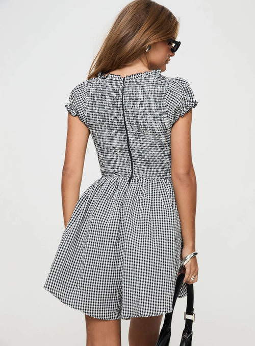Babydoll Gingham Playsuit (Buy 2 Free Shipping)