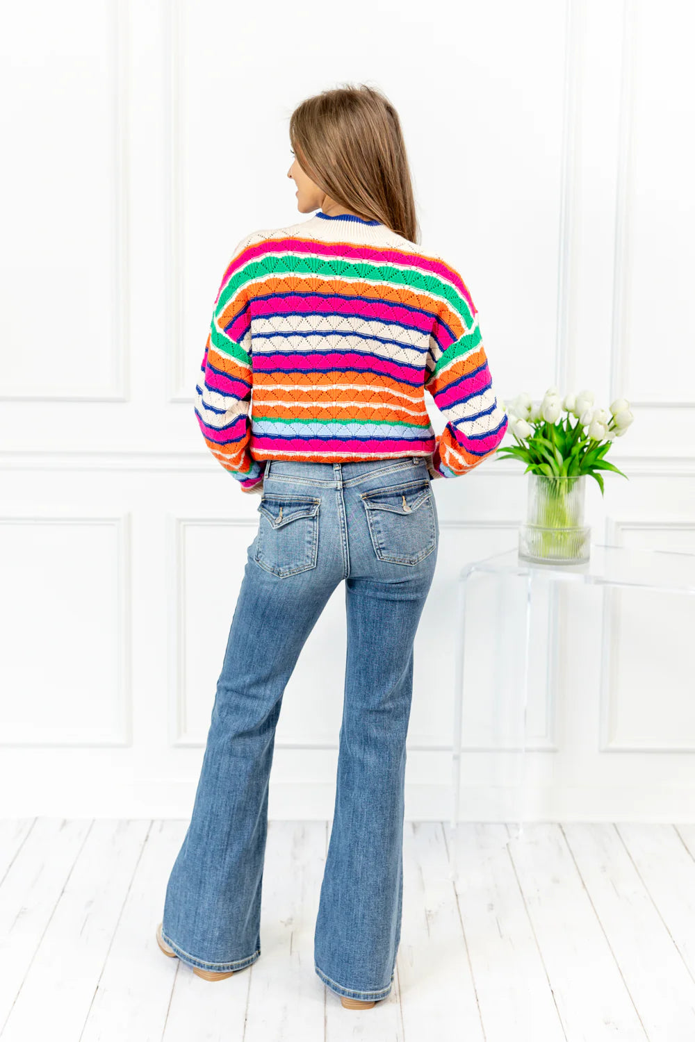 Tummy Control Double Button Flare Jeans (Buy 2 Free Shipping)