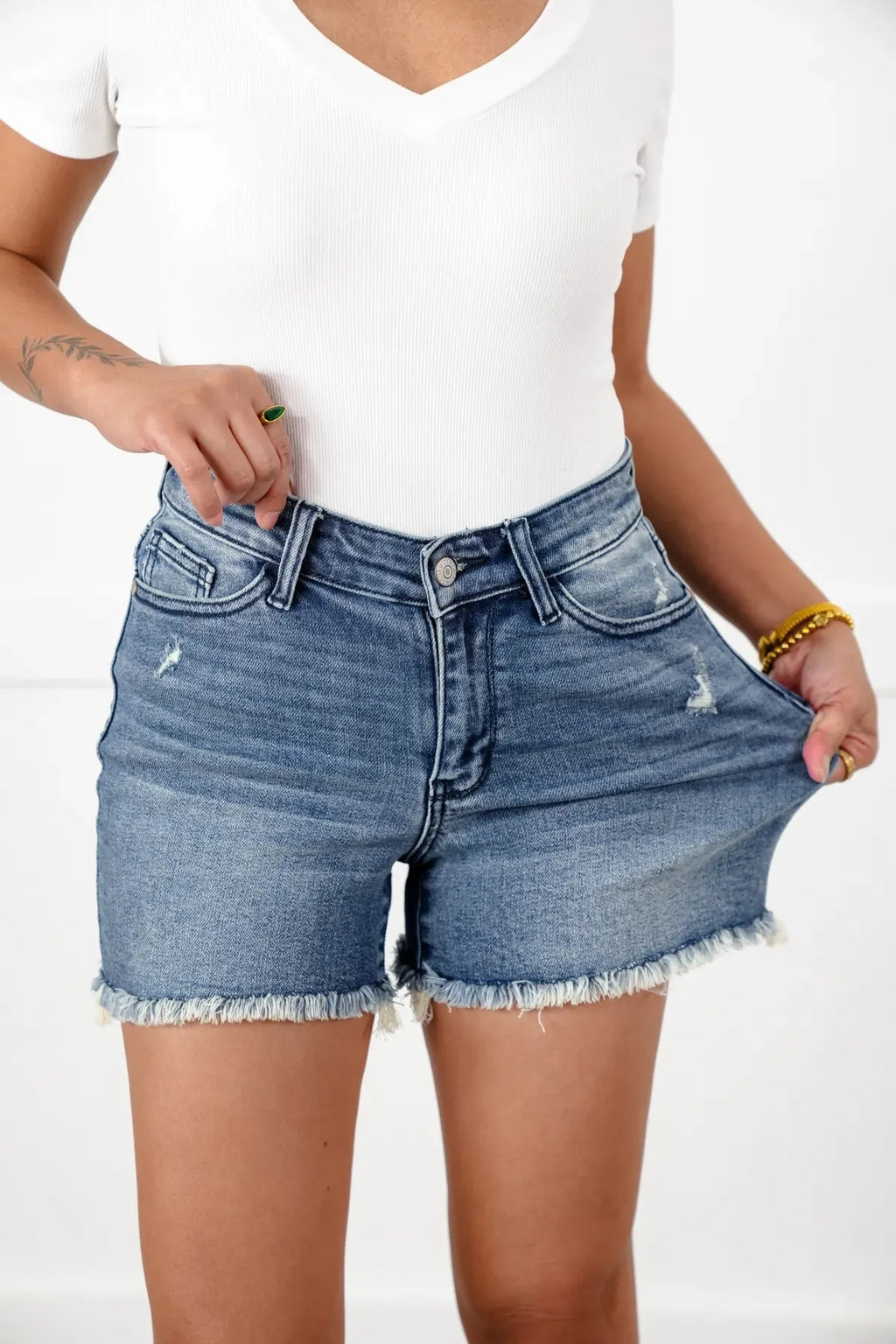 Tummy Control V Front Shorts with Shield Pockets (Buy 2 Free Shipping)