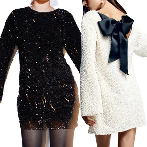 Sequined Tie-back Dress (Buy 2 Free Shipping)