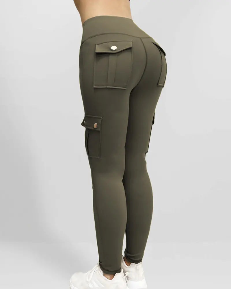 Pocket Design Butt Lifting Active Pants (Buy 2 Free Shipping)
