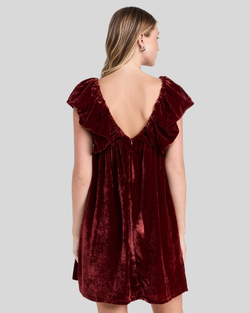 Velvet Bow Mini Dress (Buy 2 Free Shipping)