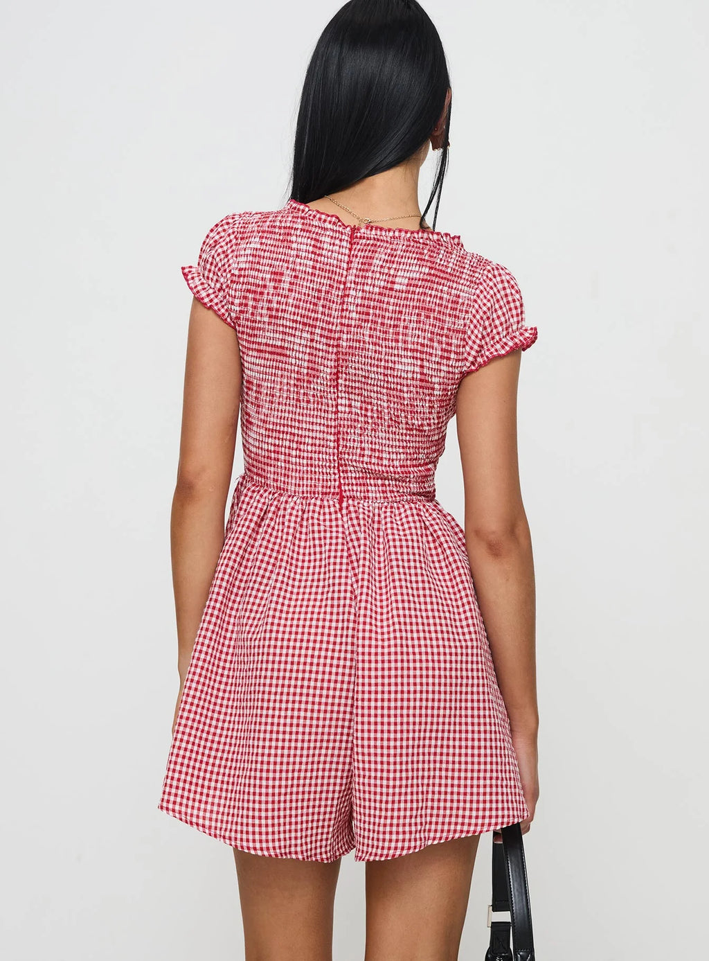 Babydoll Gingham Playsuit (Buy 2 Free Shipping)