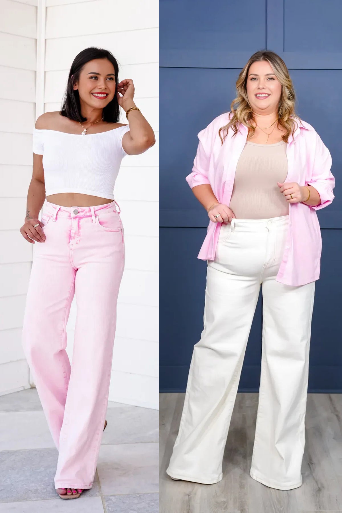 High Rise Tummy Control Wide Leg Jeans (Buy 2 Free Shipping)