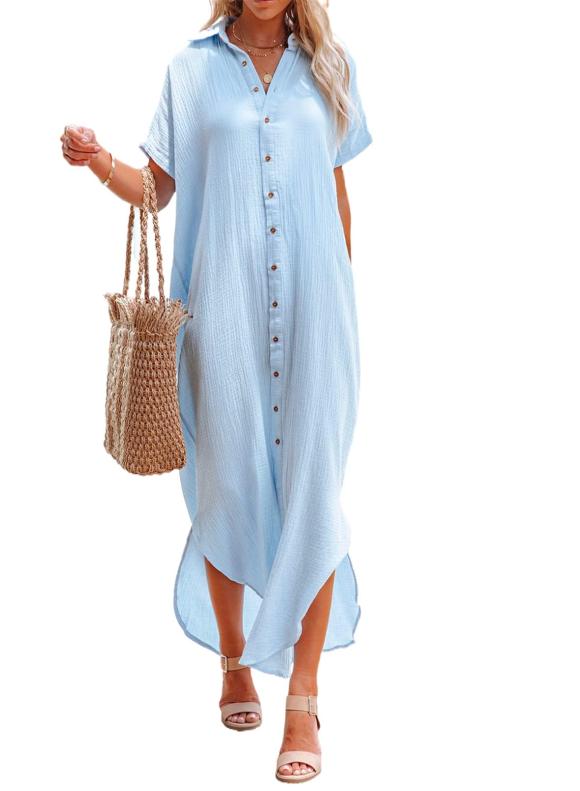 Button Swimsuit Coverups