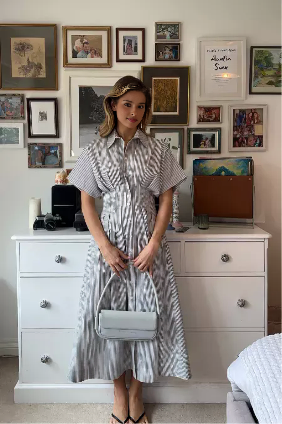 Cinched Waist Button Shirt Dress (Buy 2 Free Shipping)
