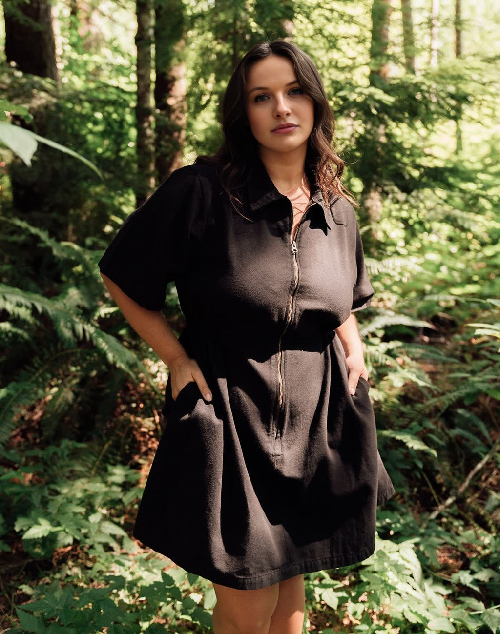 Utility Cinched Zip Dress (Buy 2 Free Shipping)