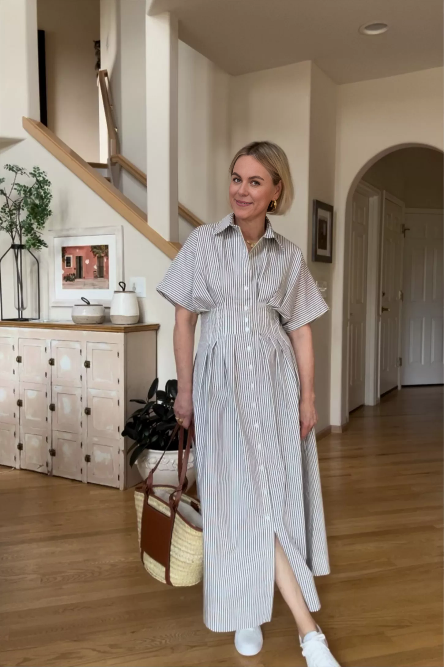 Cinched Waist Button Shirt Dress (Buy 2 Free Shipping)