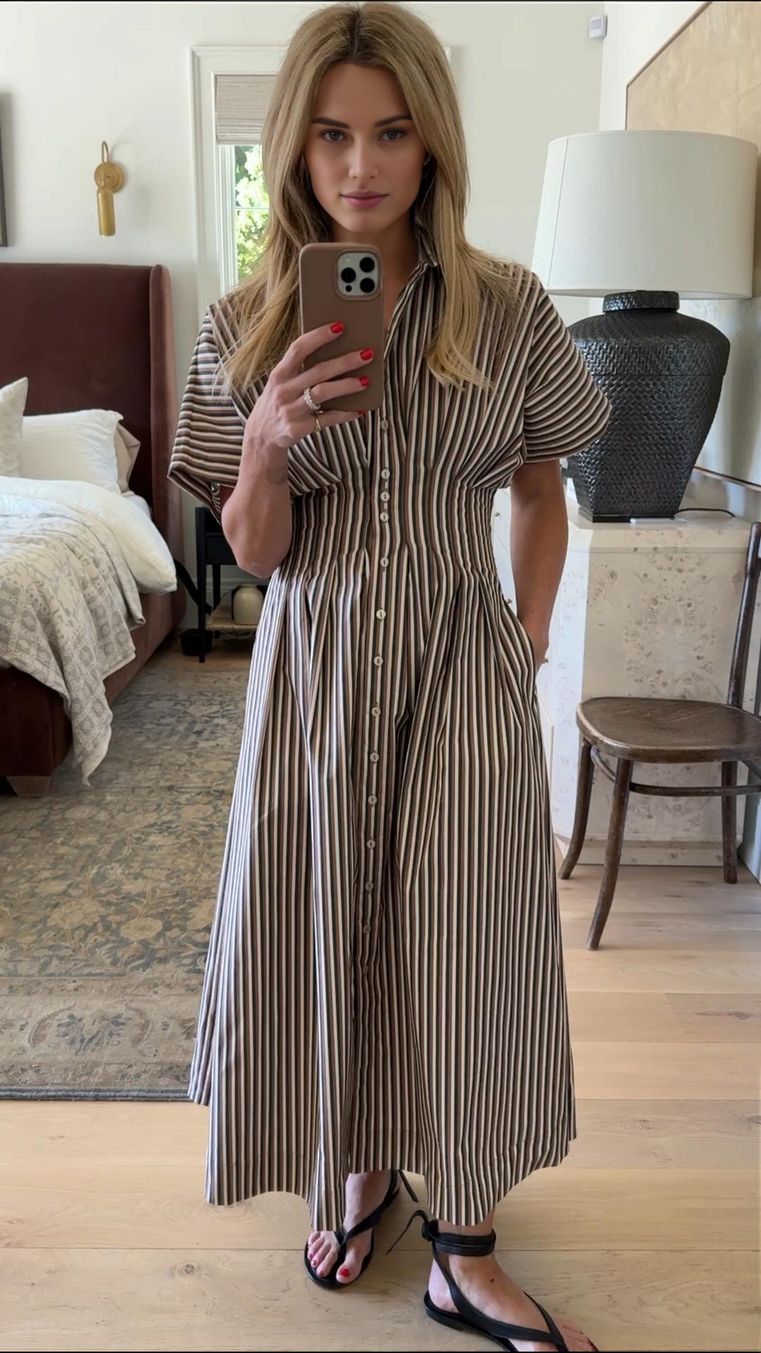 Cinched Waist Button Shirt Dress (Buy 2 Free Shipping)