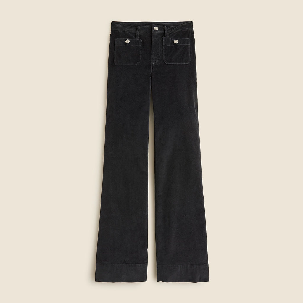 Wide Leg Velvet Sailor Trouser (Buy 2 Free Shipping)