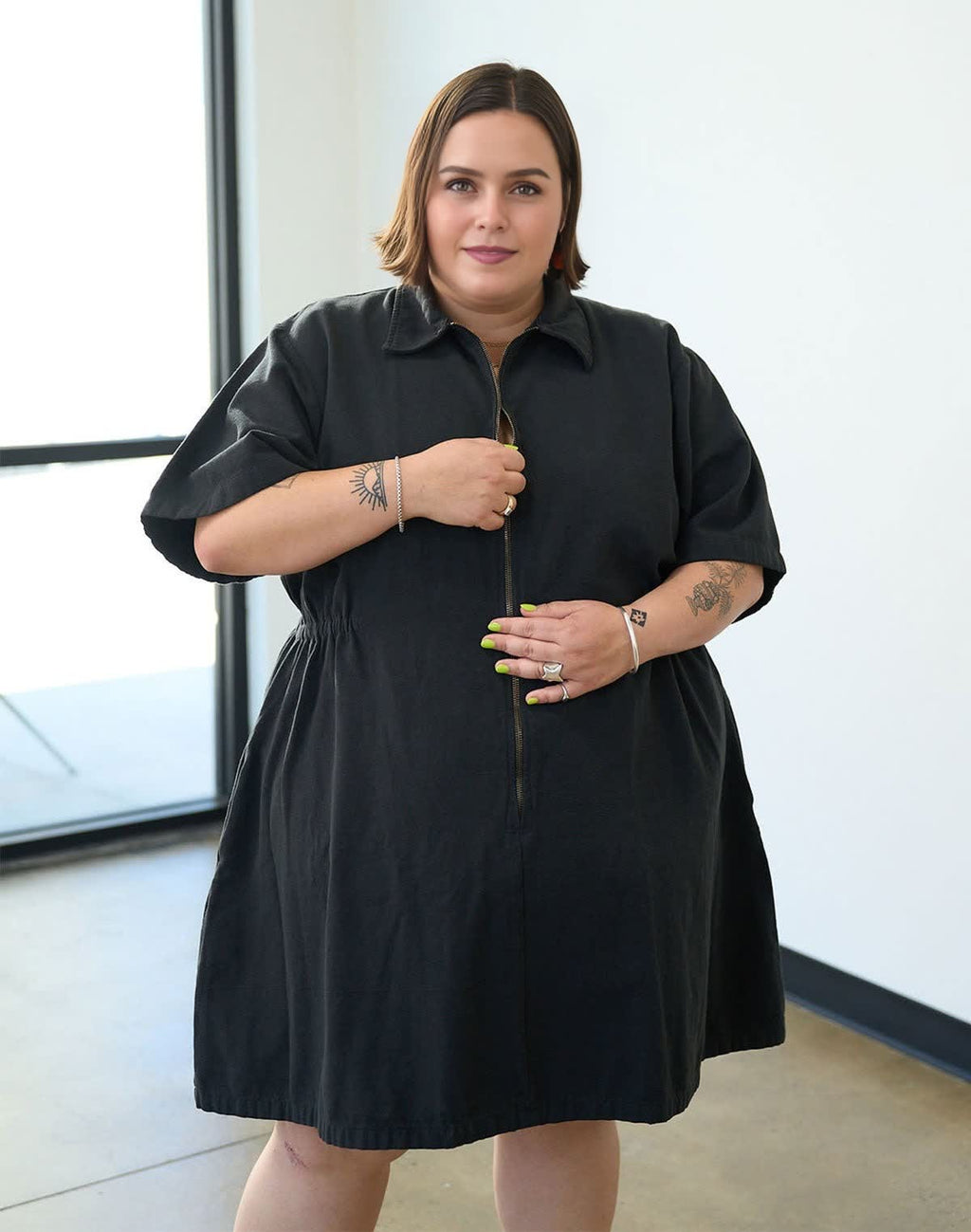 Utility Cinched Zip Dress (Buy 2 Free Shipping)