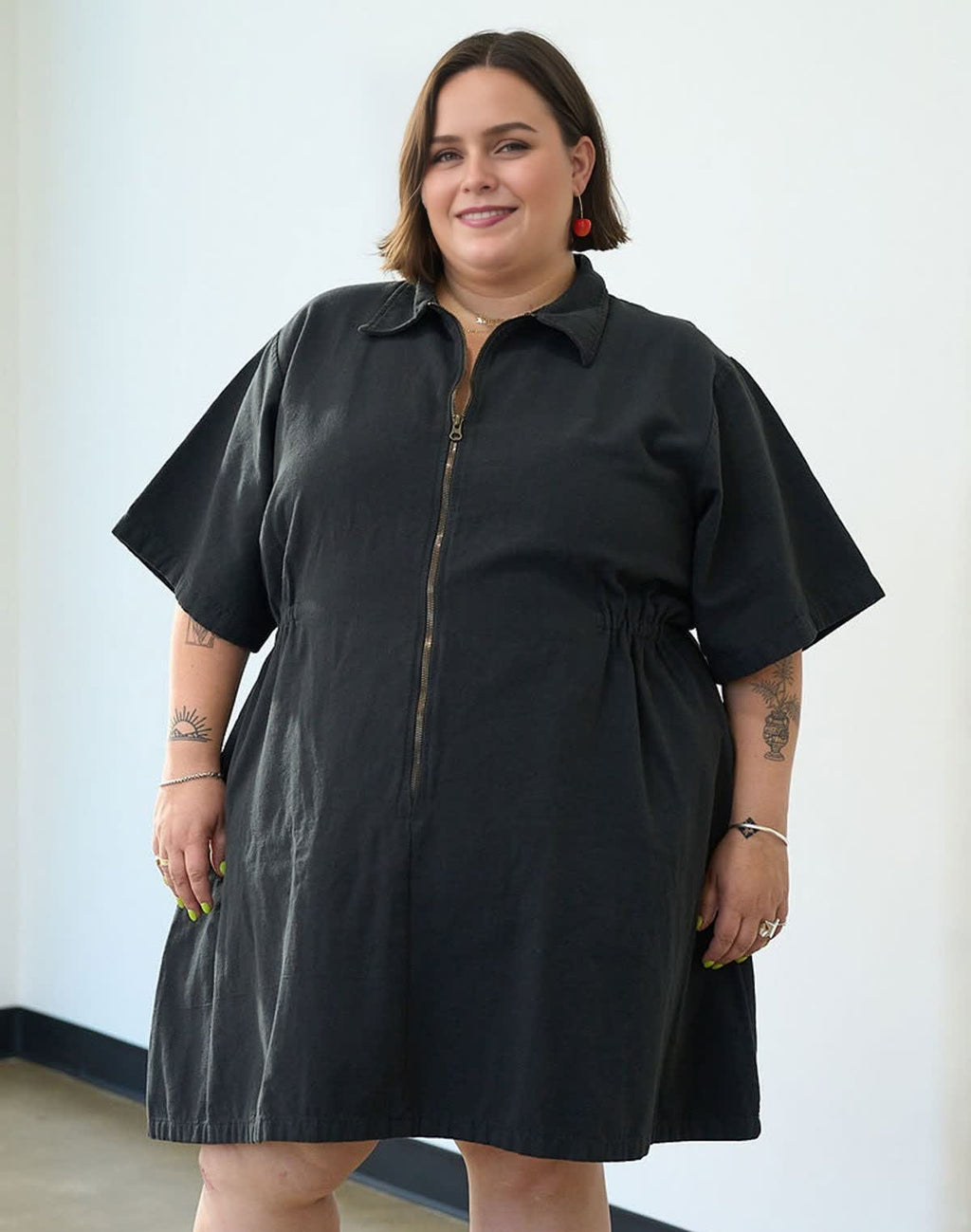 Utility Cinched Zip Dress (Buy 2 Free Shipping)