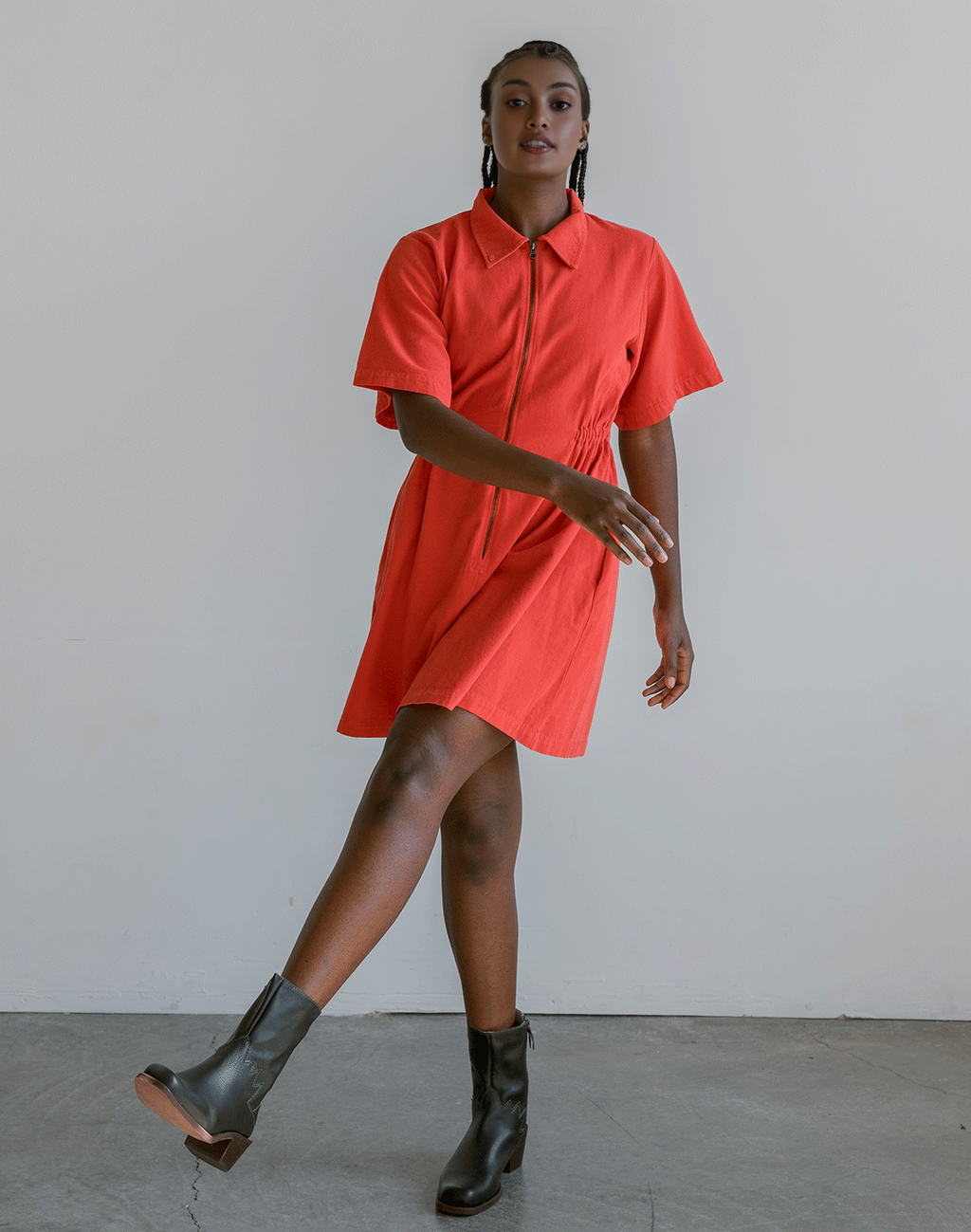 Utility Cinched Zip Dress (Buy 2 Free Shipping)